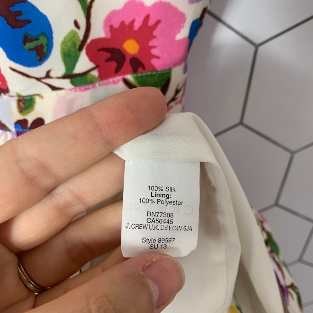 Madewell floral silk dress - Picture 3 of 7